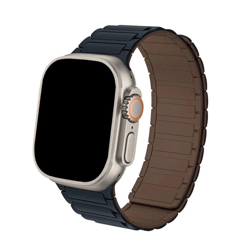 Watch Magnetic Silicone Band with Ribbed Texture and Adjustable Closure - Image 16