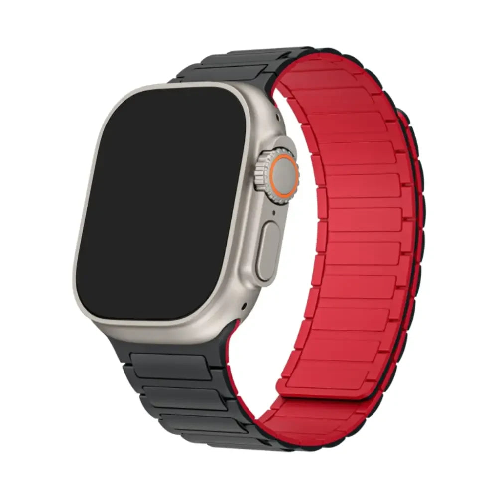 Watch Magnetic Silicone Band with Ribbed Texture and Adjustable Closure - Image 9