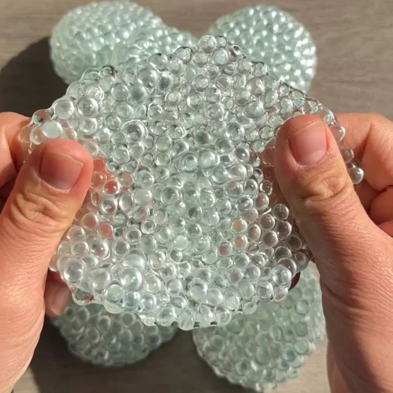 Water Bead Stress Ball with Sensory Fidget Relief and Squishy Gel Texture Foam - Image 3