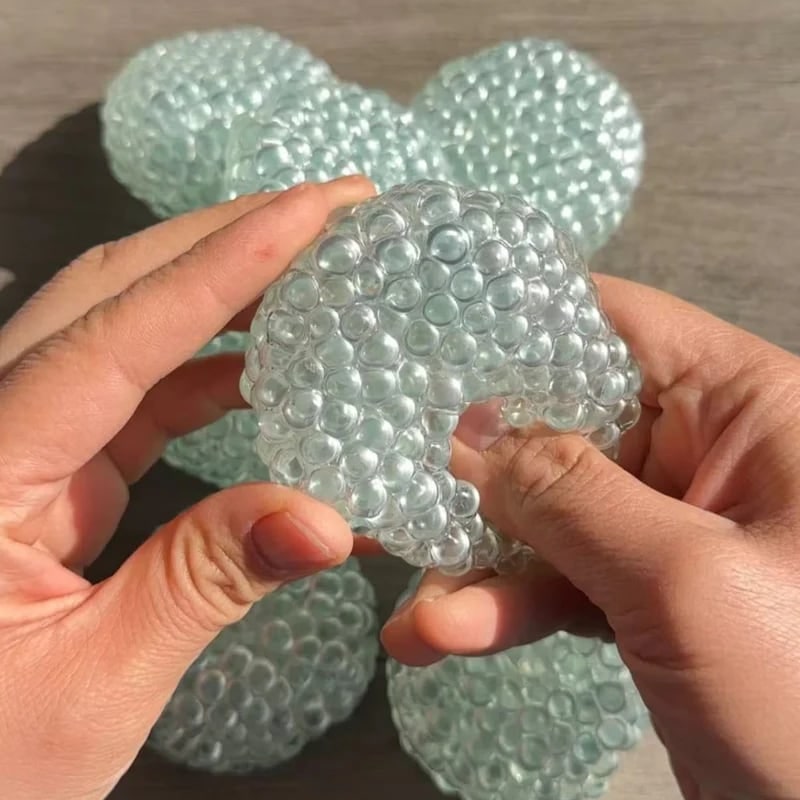 Water Bead Stress Ball with Sensory Fidget Relief and Squishy Gel Texture Foam - Image 4