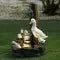 Water Fountain Tabletop with Hand-Painted Animal Figure LED Lighting and Solar Powered Battery - Image 11