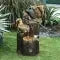 Water Fountain Tabletop with Hand-Painted Animal Figure LED Lighting and Solar Powered Battery - Image 12