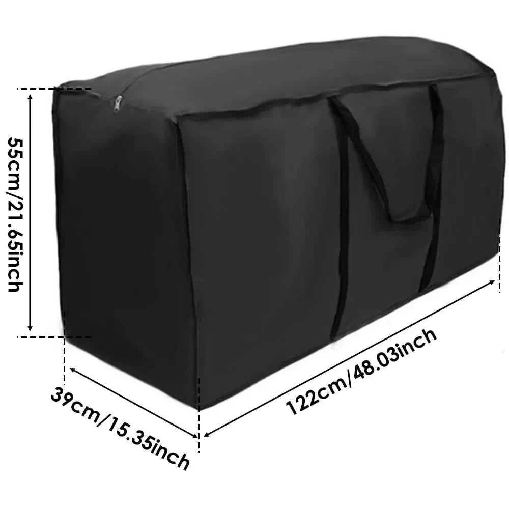 Waterproof Cushion Storage Bag with Handles and Zipper for Outdoor Patio Furniture - Image 7