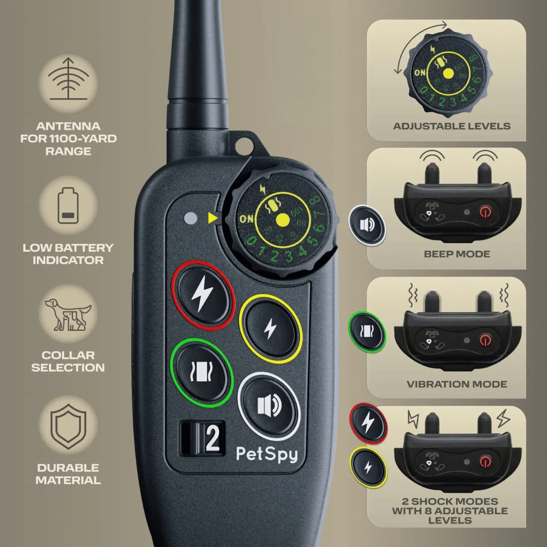 Waterproof Dog Training Collar with Remote Shock and Vibration Control - Image 6