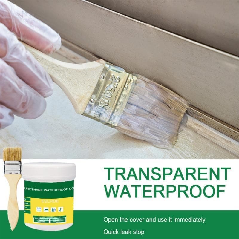 Waterproof Sealant for Concrete Coating Wood Clear Liquid Brush Kit Crack - Image 2