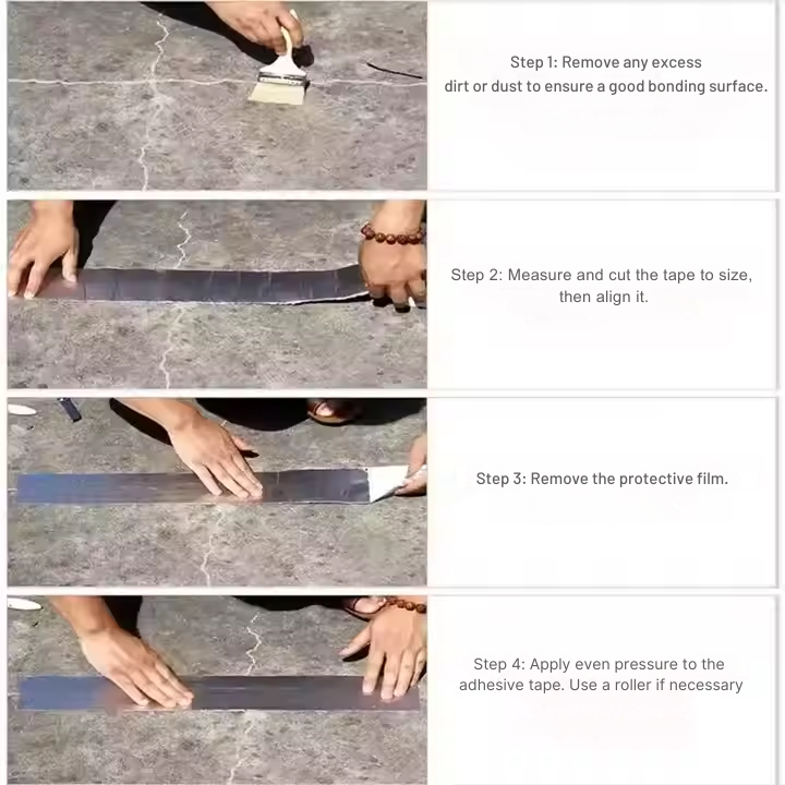 Waterproof Tape Butyl Strong Adhesive Rubber Sealant Aluminum Foil Backing Repair - Image 6