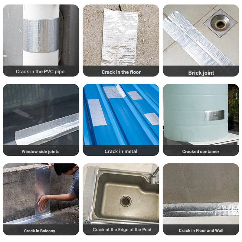 Waterproof Tape Butyl Strong Adhesive Rubber Sealant Aluminum Foil Backing Repair - Image 8