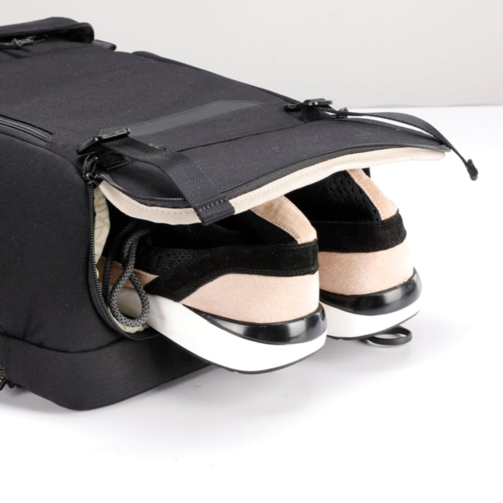 Waterproof Travel Laptop Carry-On Backpack Black Mesh Shoe Compartment Padded Straps - Image 2