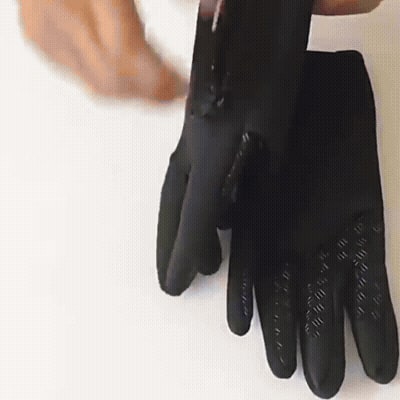 Waterproof Winter Gloves with Touchscreen Fingertips Fleece Lining and Zipper - Image 4
