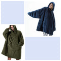 Wearable Blanket Hoodie Oversized Plush Fleece with Kangaroo Pocket and Hooded Collar - Image 12