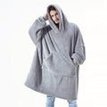 Wearable Blanket Hoodie Oversized Plush Fleece with Kangaroo Pocket and Hooded Collar - Image 13
