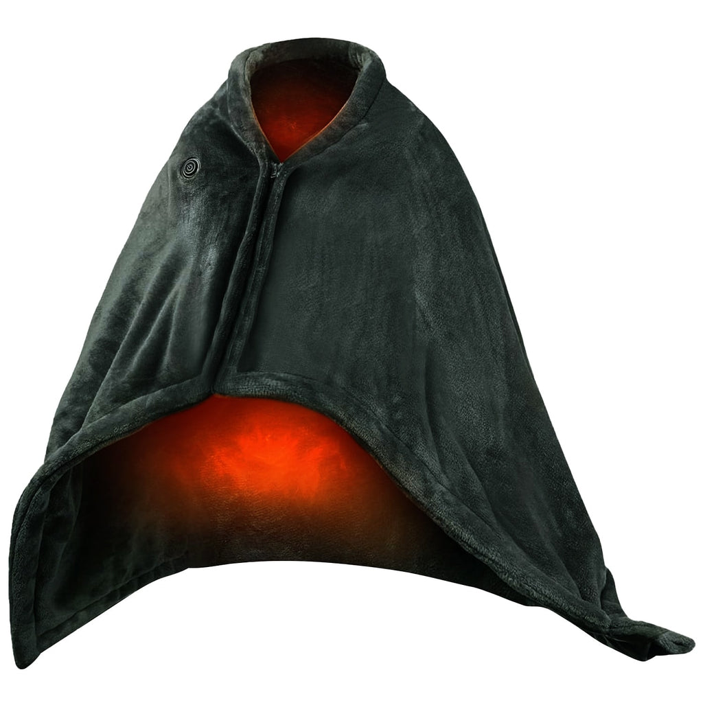 Wearable Heated Blanket Throw with USB Power and Zipper Closure Portable Electric Shawl Wrap - Image 7
