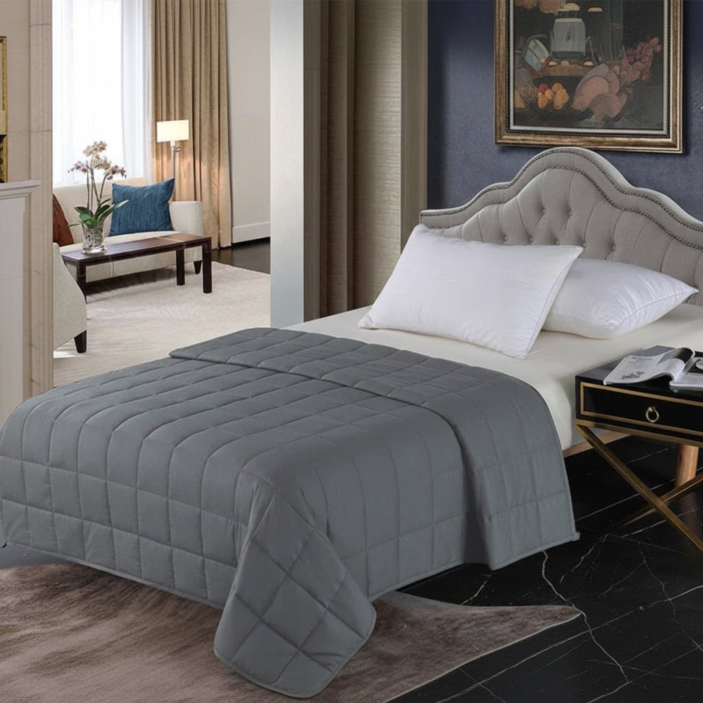 Weighted Blanket Sleep Heavy Cotton Quilted Breathable Machine Washable - Image 8
