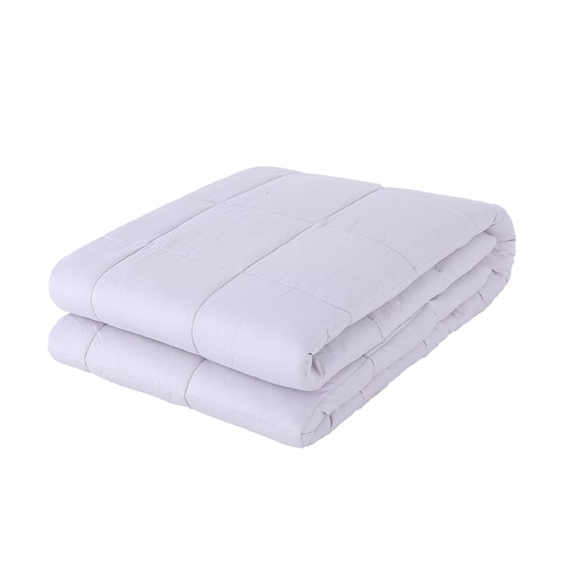 Weighted Heavy Blanket with Cotton Quilted Square Pockets - Image 2