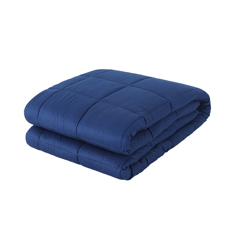 Weighted Heavy Blanket with Cotton Quilted Square Pockets - Image 4