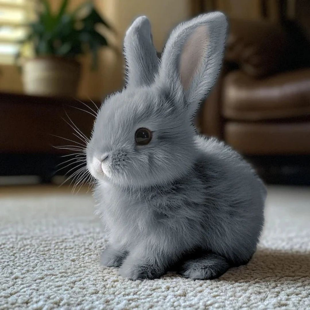 Weighted Stuffed Bunny with Soft Plush Fur and Realistic Beaded Eyes Animals & Toys - Image 9