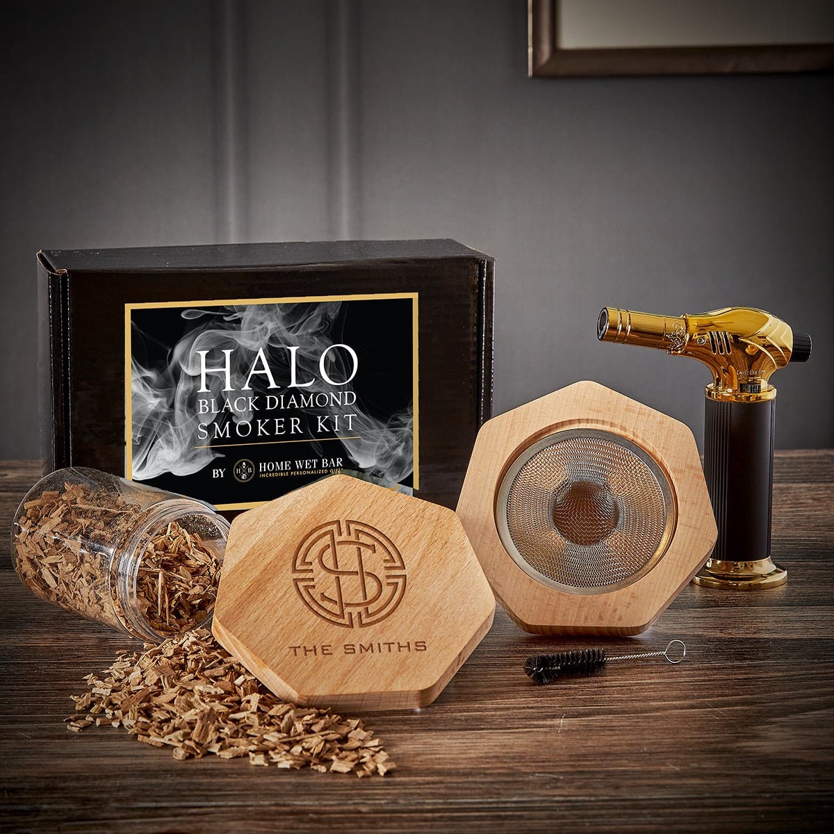 Whiskey Cocktail Smoker Kit with Torch Wood Chips and Cleaning Brush for Old Fashioned Drinks - Image 2