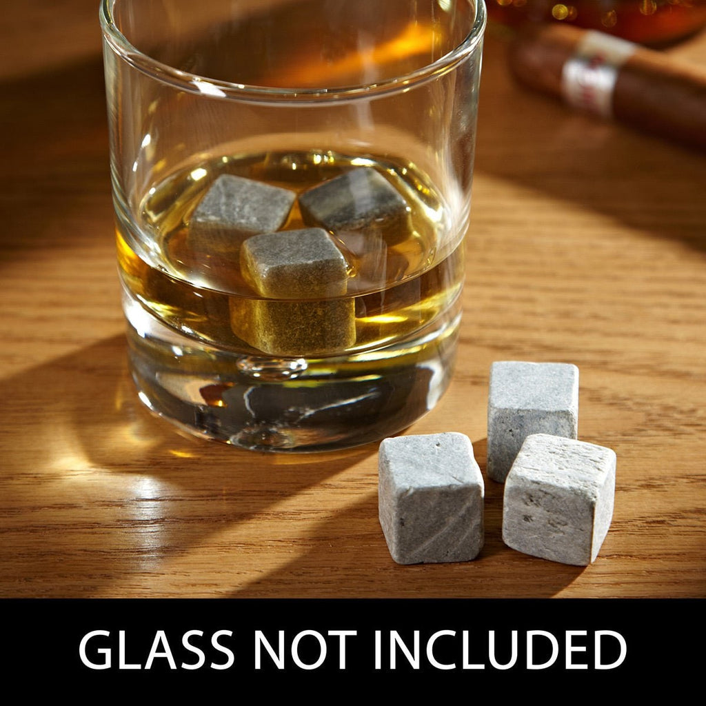 Whiskey Cubes Ice and Soapstone Stones Rocks Set of 9 with Reusable Natural Chilling - Image 2