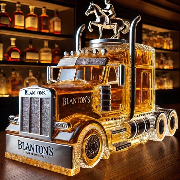 Whiskey Decanter and Glass Set with Semi-Truck Design and Silver Accents Personalised - Image 7