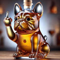 Whiskey Decanter Glass French Bulldog Novelty Cork Stopper Gift Bottle - Image 4