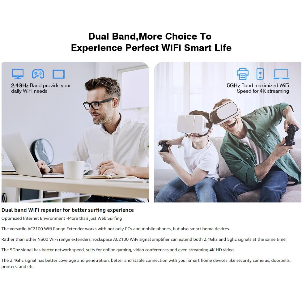 WIFI Extender Wireless Internet Range with Dual Band Booster and Four Adjustable Antennas - Image 6