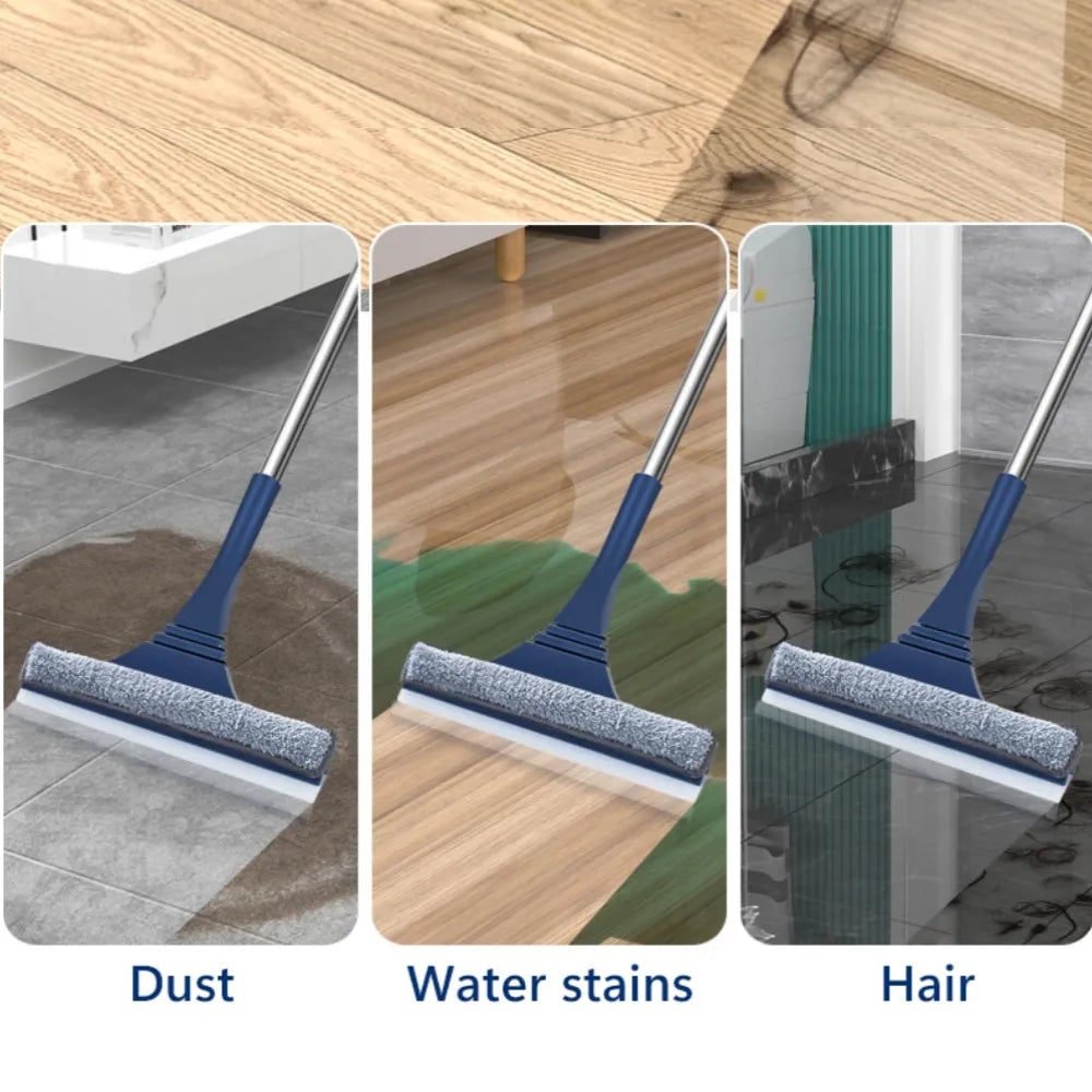 Window Squeegee with Telescopic Handle and Microfiber Scrubber for Streak-Free Cleaning - Image 4