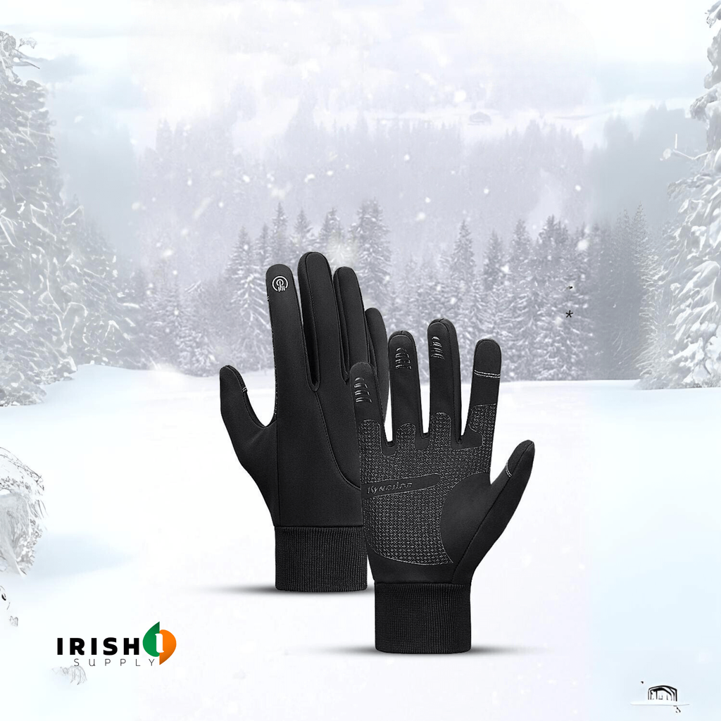 Winter Bike Riding Cycling Gloves with Waterproof Shell and Touchscreen Fingertips - Image 2