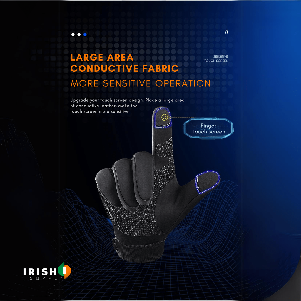 Winter Bike Riding Cycling Gloves with Waterproof Shell and Touchscreen Fingertips - Image 7
