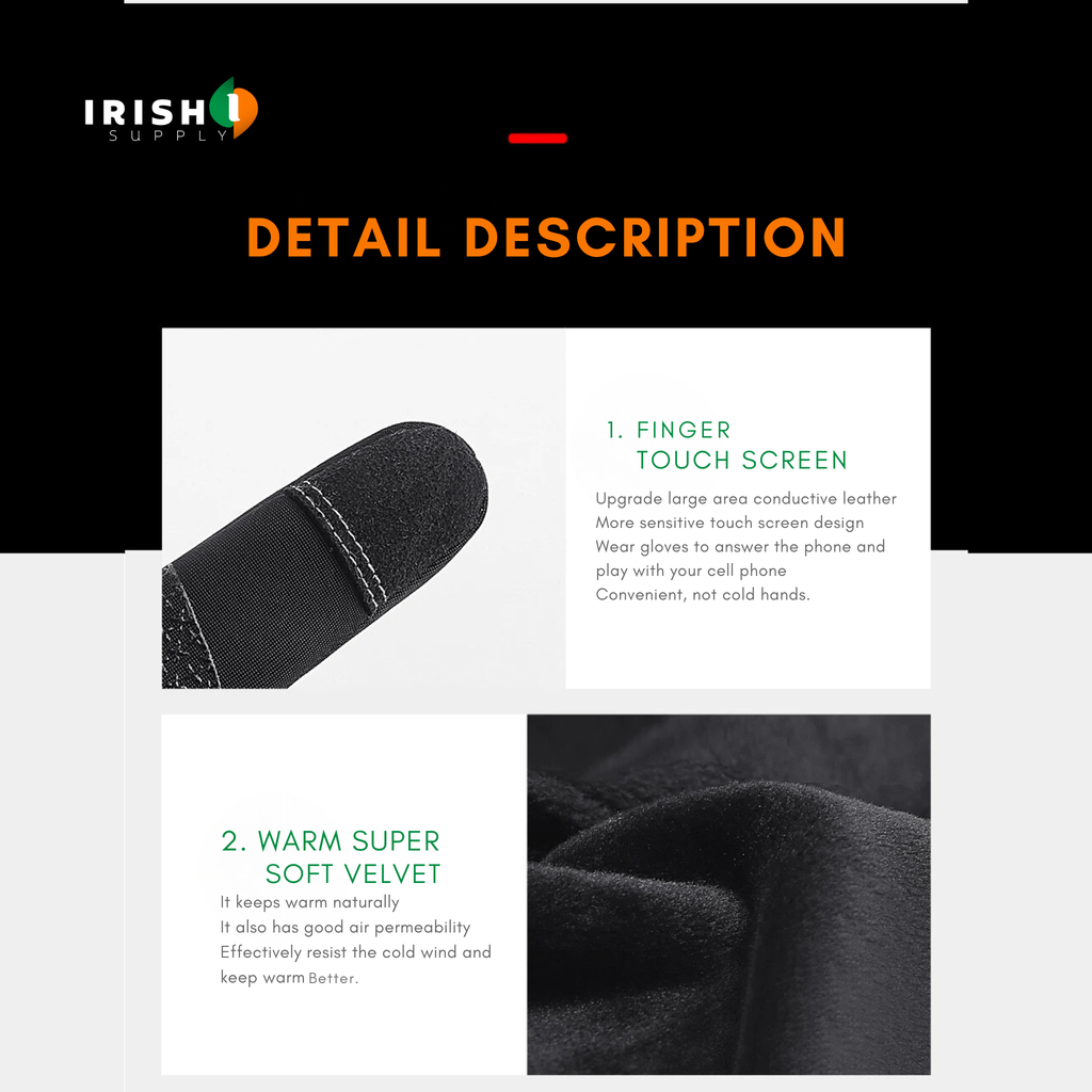 Winter Bike Riding Cycling Gloves with Waterproof Shell and Touchscreen Fingertips - Image 9
