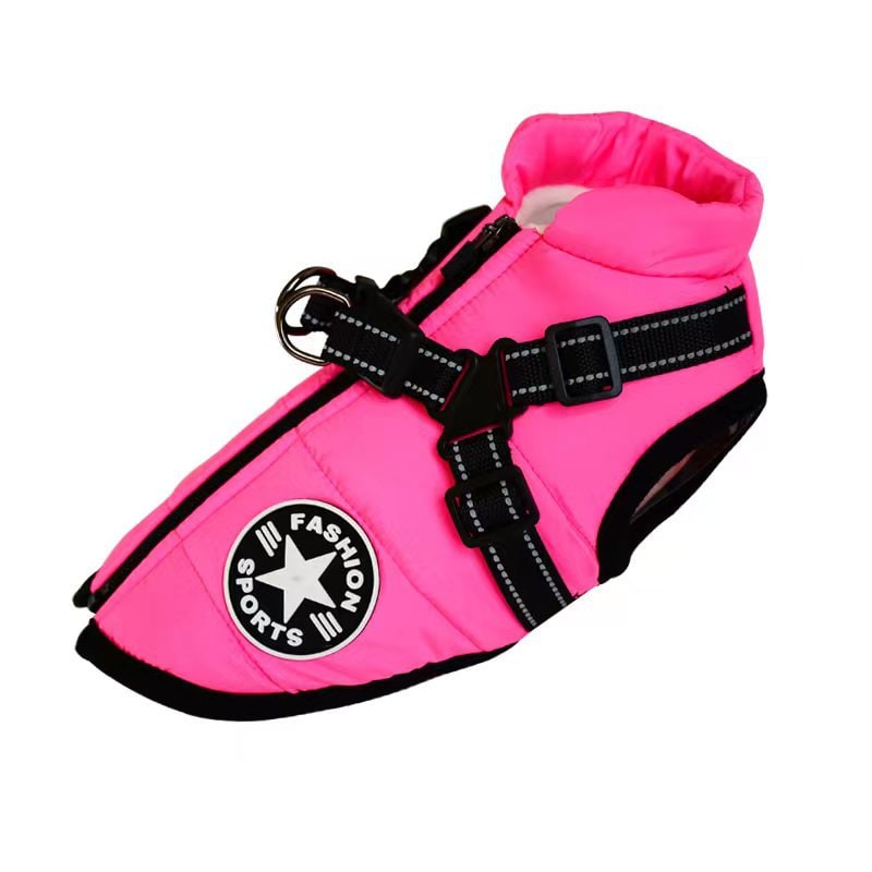 Winter Dog Coat with Harness and Jacket for Waterproof Padded Fleece Vest - Image 2