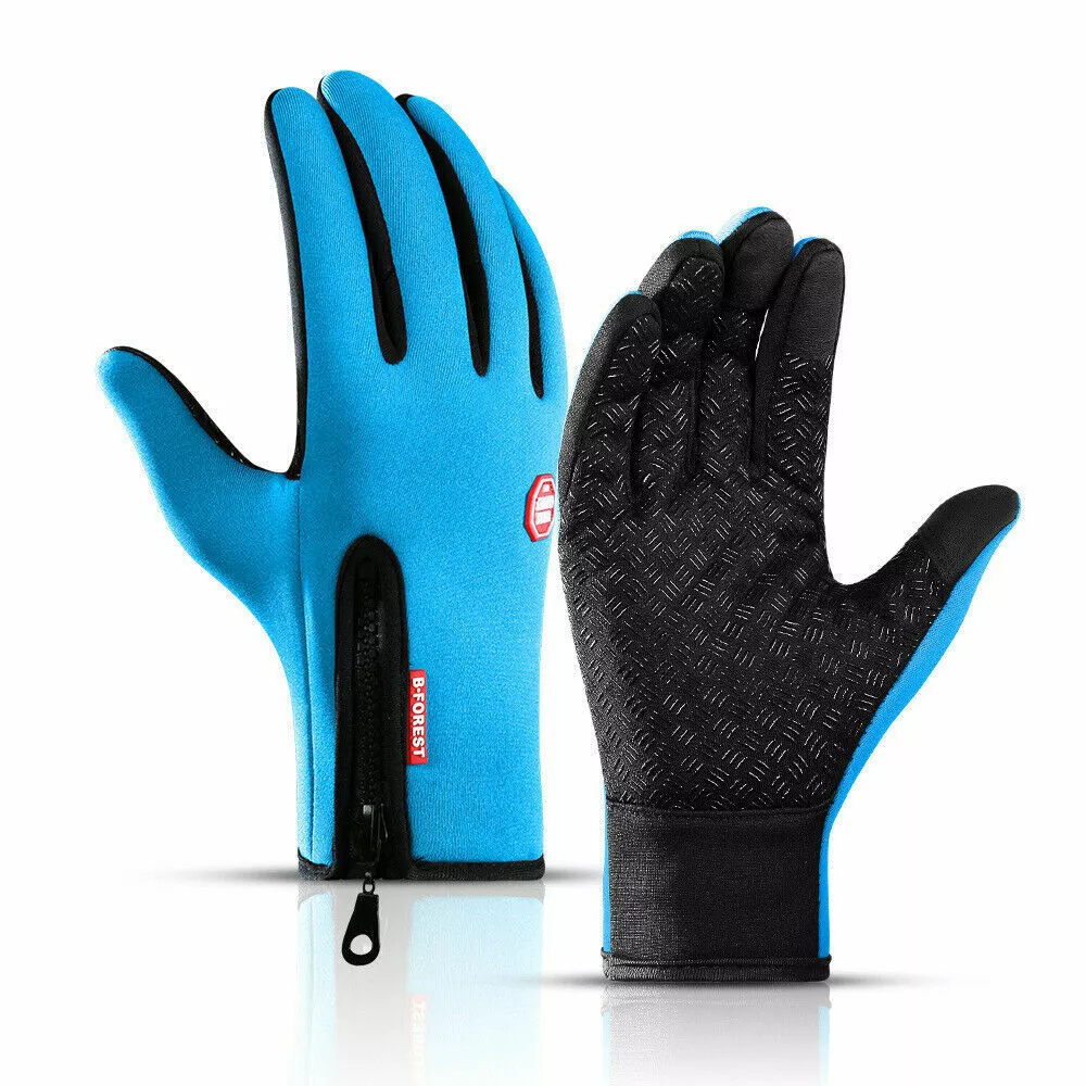 Winter Gloves with Touchscreen Fingertips Windproof Softshell and Zipper Wrist Closure - Image 4