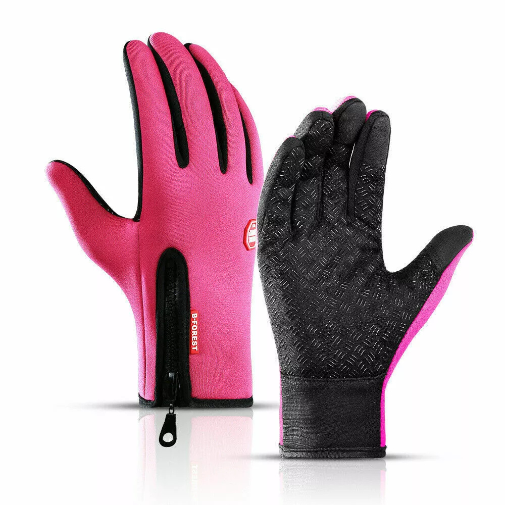 Winter Gloves with Touchscreen Fingertips Windproof Softshell and Zipper Wrist Closure - Image 5