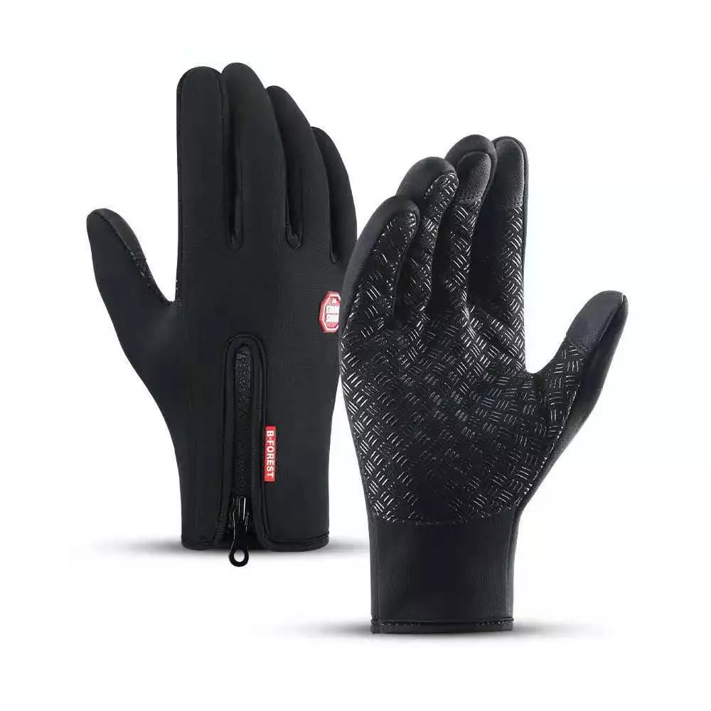 Winter Gloves with Touchscreen Fingertips Windproof Softshell and Zipper Wrist Closure - Image 6