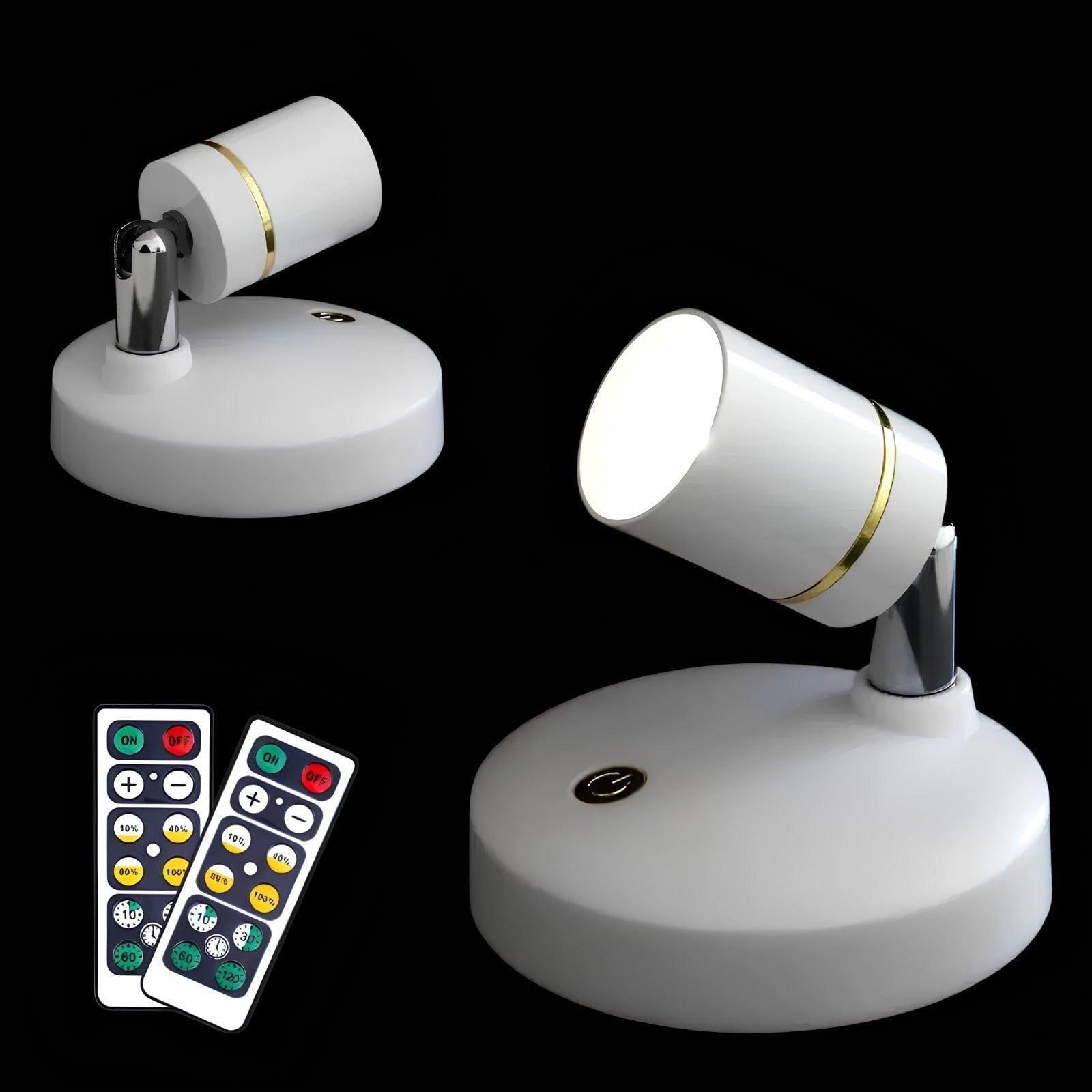 Wireless LED Spotlight Adjustable Portable Cordless Downlight Wall Ceiling Mount - Image 10