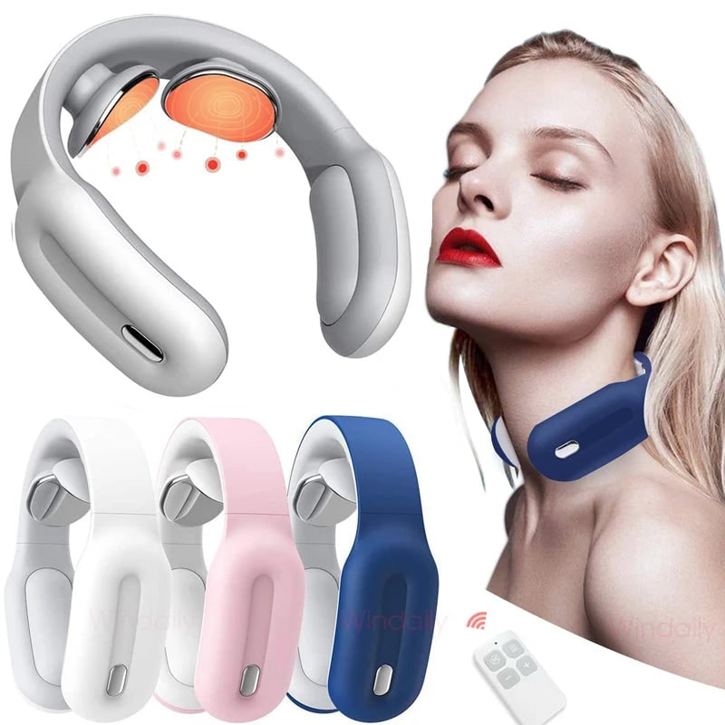 Wireless Neck Massager with Heat and Shoulder Trapezius Muscle Relief And Massage - Image 1