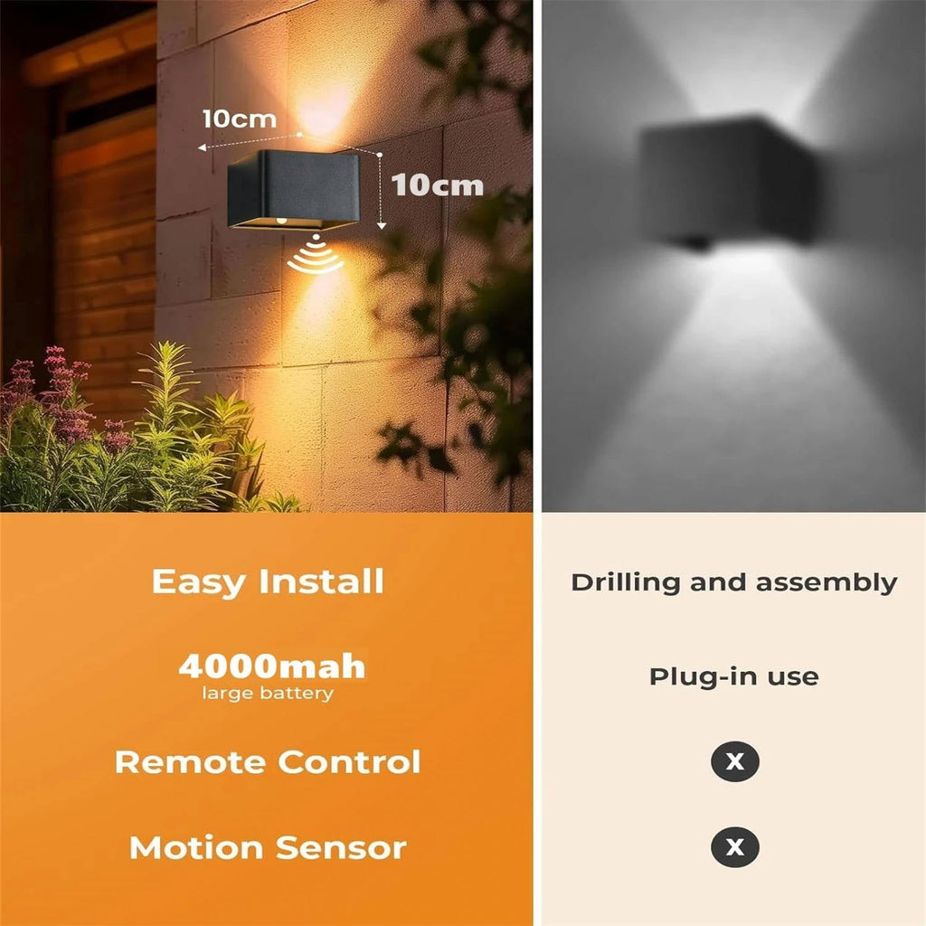 Wireless Wall Sconce Lamp with Modern LED Lighting Motion Sensor and Rechargeable Battery - Image 5