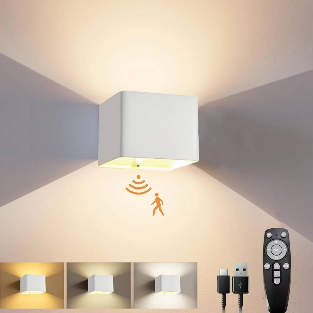 Wireless Wall Sconce Lamp with Modern LED Lighting Motion Sensor and Rechargeable Battery - Image 8