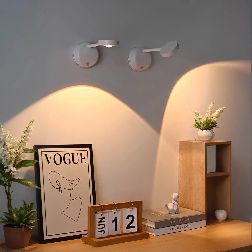 Wireless Wall Sconce Light LED Rotatable Cordless Picture Motion Sensor - Image 6