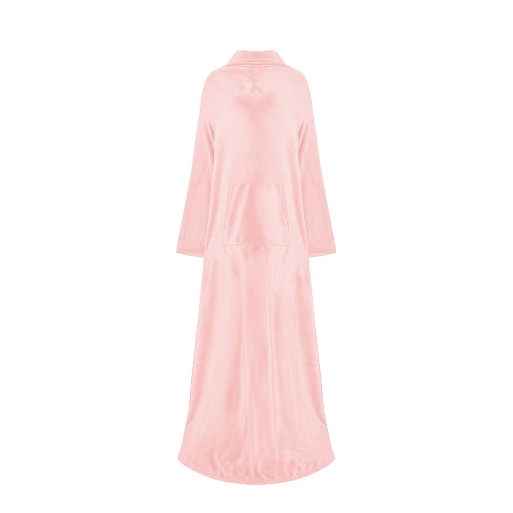 Women's Blanket with Sleeves Plush Fleece Wearable with Kangaroo Pocket and Floor-Length Drape - Image 6