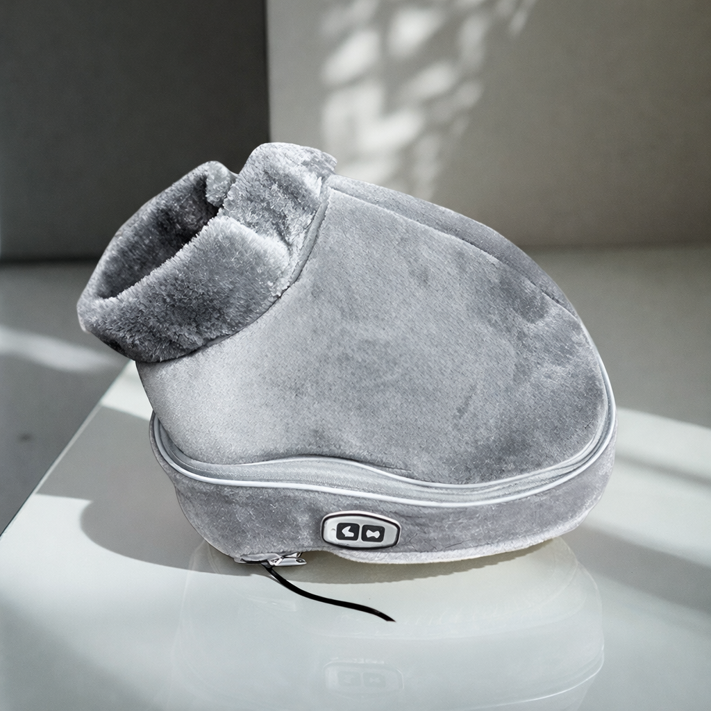 Women's Electric Foot Massager Machine with Heat and Vibration Plush Heated Warmer for Relaxation - Image 2