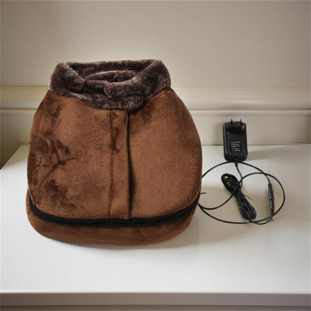 Women's Electric Foot Massager Machine with Heat and Vibration Plush Heated Warmer for Relaxation - Image 3