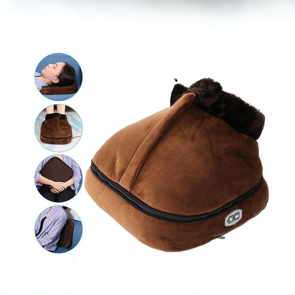 Women's Electric Foot Massager Machine with Heat and Vibration Plush Heated Warmer for Relaxation - Image 5