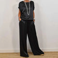 Women's Elegant Flowing Two-Piece Daywear Set — back view