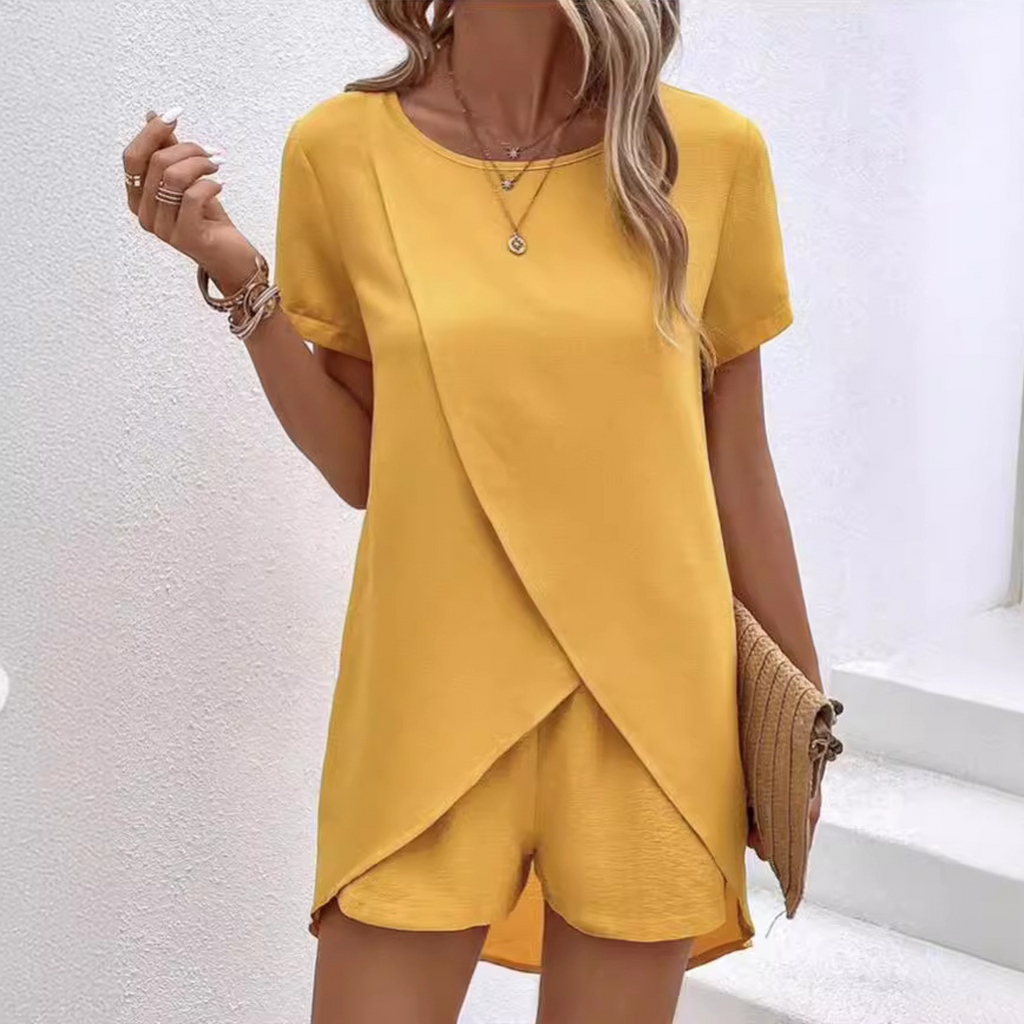 Women's Elegant Summer Co-ord Two-Piece Lounge Set — side view
