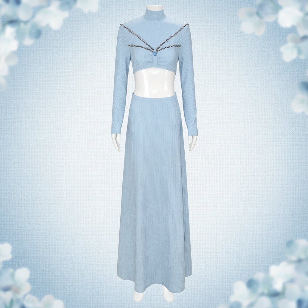 Women's Halloween Costumes Princess Dress with Cape and Cosplay Set for Party - Image 3