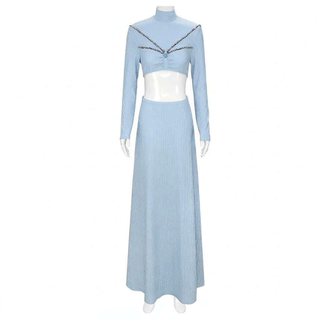 Women's Halloween Costumes Princess Dress with Cape and Cosplay Set for Party - Image 4