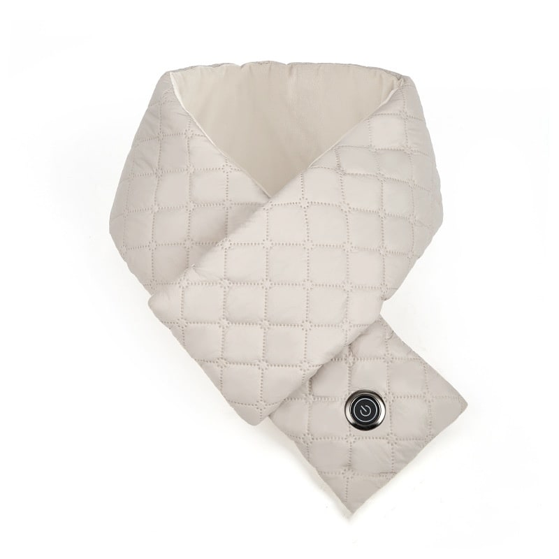 Women's Heated Scarf for Winter with Quilted Puffer Fleece Lining and 3 Heat Settings Warming - Image 4