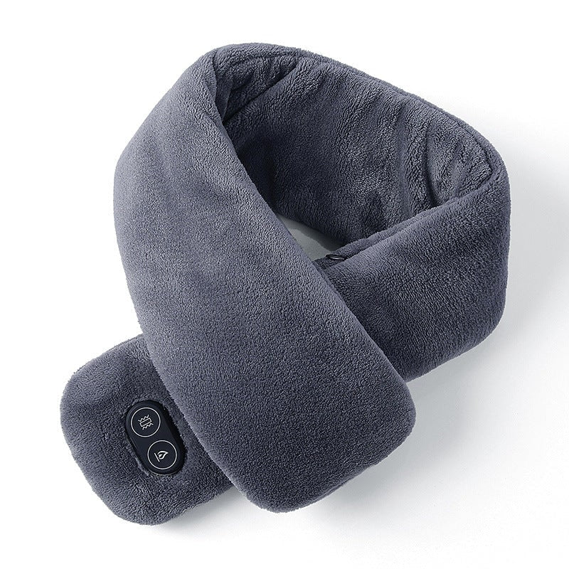 Women's Heated Scarf Neck Wrap with Plush Fleece and Control Panel for Cashmere - Image 1