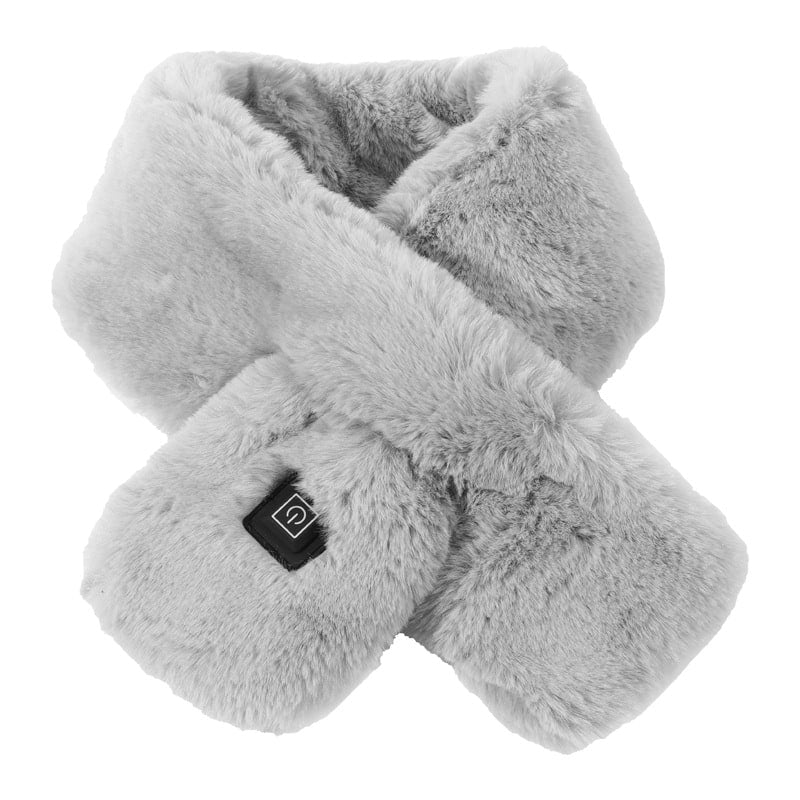 Women's Heated Scarf USB Electric Neck Wrap with Faux Fur and Three Temperature Levels - Image 10