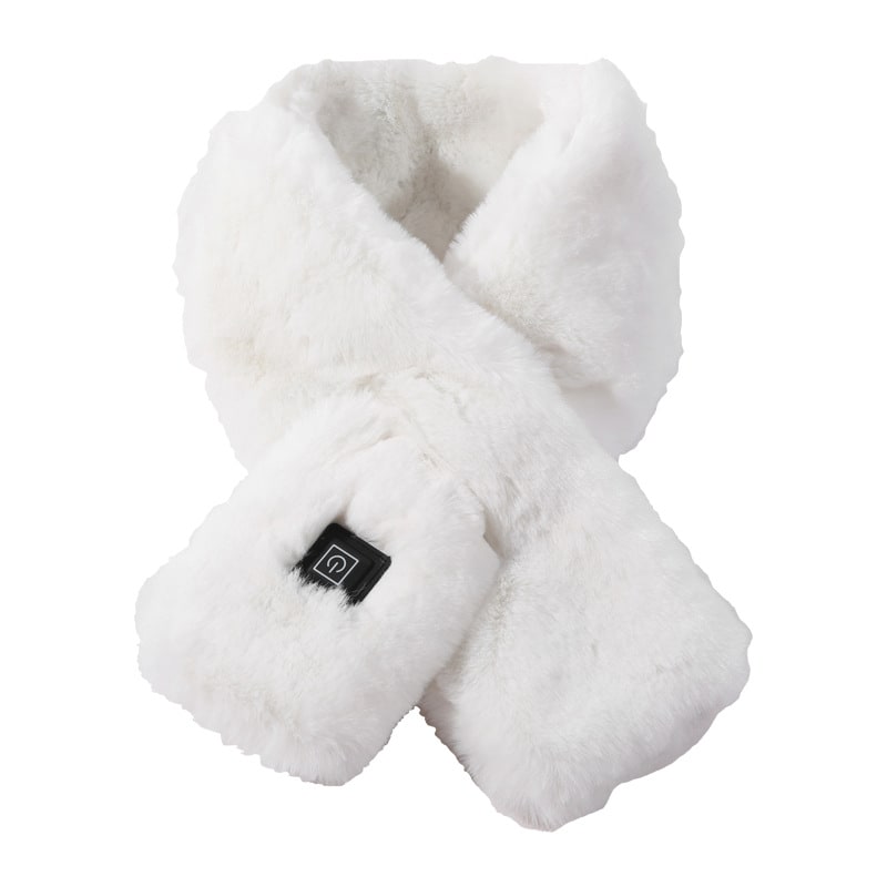 Women's Heated Scarf USB Electric Neck Wrap with Faux Fur and Three Temperature Levels - Image 2